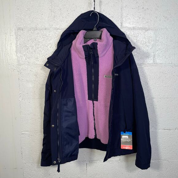 Columbia W Laurelwoods II Interchange Hooded Jacket Navy XS - Picture 6 of 11